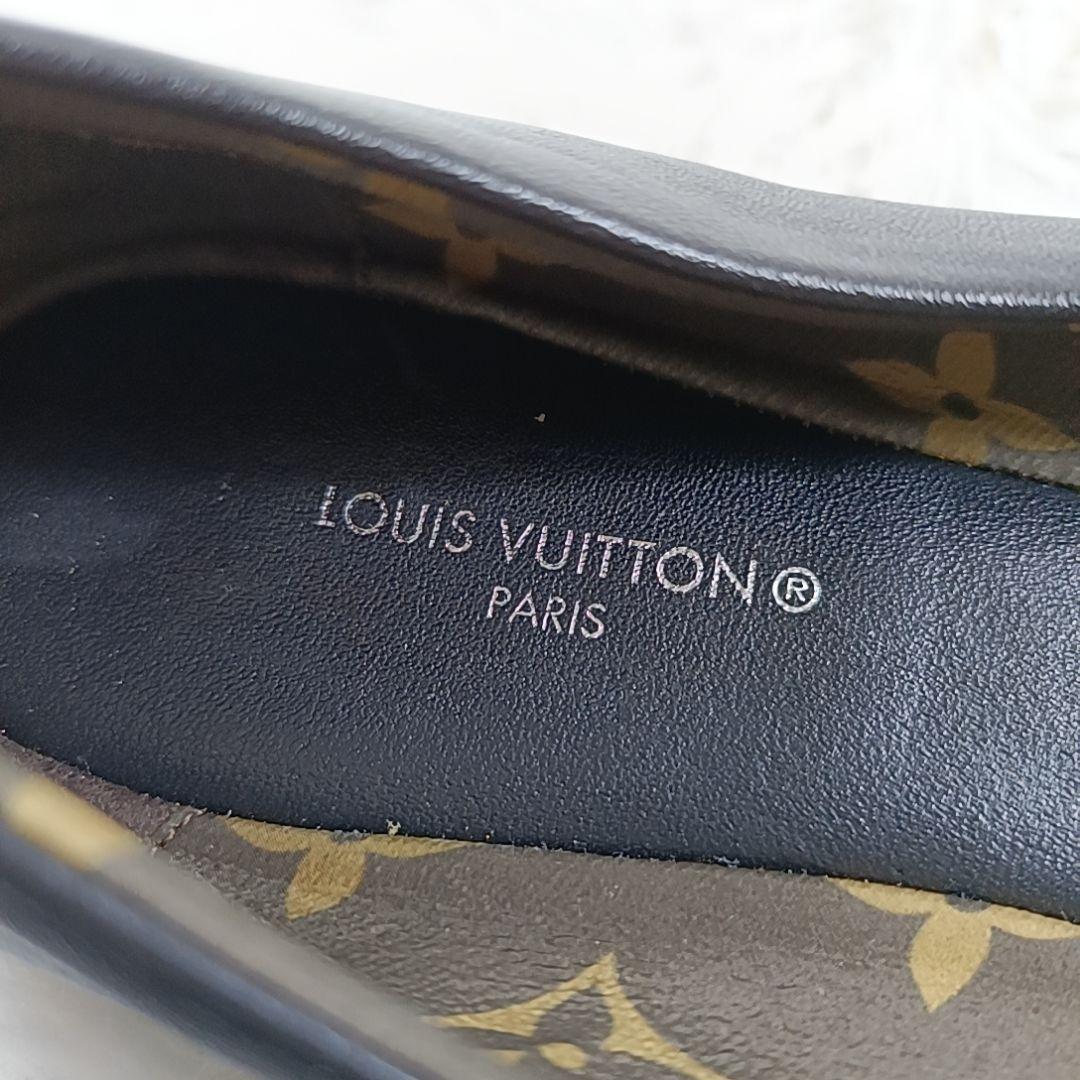 希少✨ルイヴィトン フラットシューズ モノグラム リボン ブラック 23.5cm