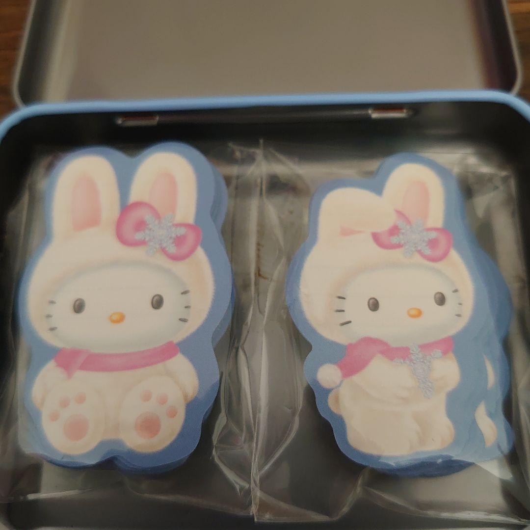 m*n様 新品‪♡ハローキティ雪うさぎ缶入りメモ＆ミニメモ(オマケ)