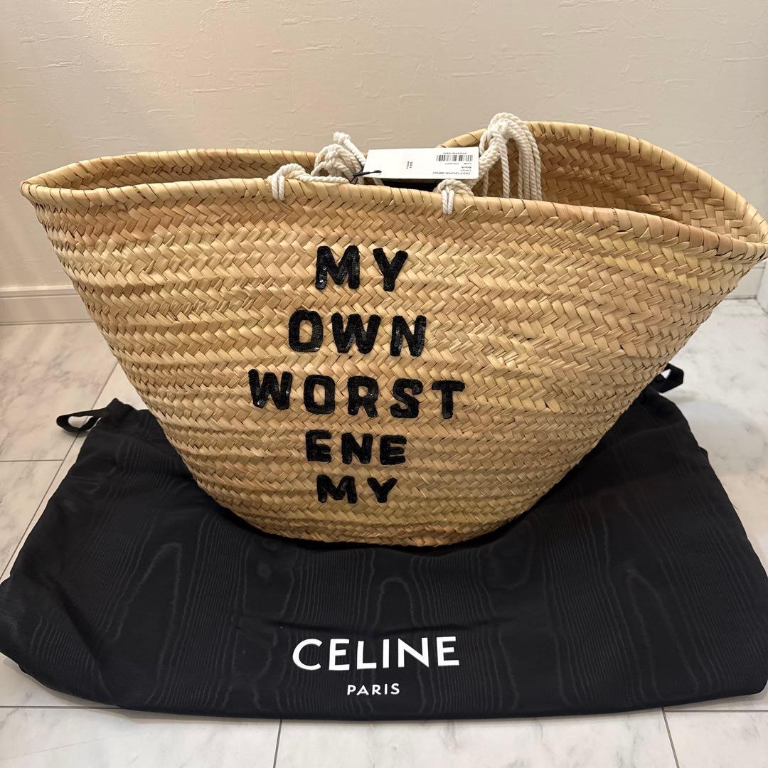 CELINE（セリーヌ）　ラフィアかごバッグ