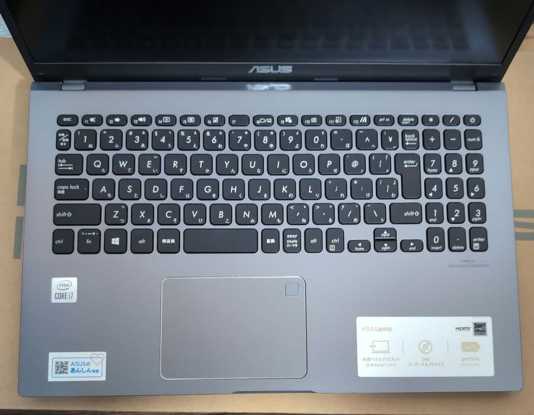 ASUSノートパソコン Core i7 メモリ8GB SSD512GB