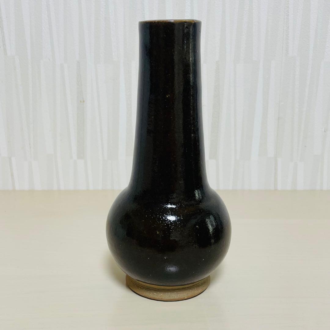 未使用 黒薩摩 龍門司焼 薩摩焼 皆具 立田光 在銘 共箱 茶道具 茶器