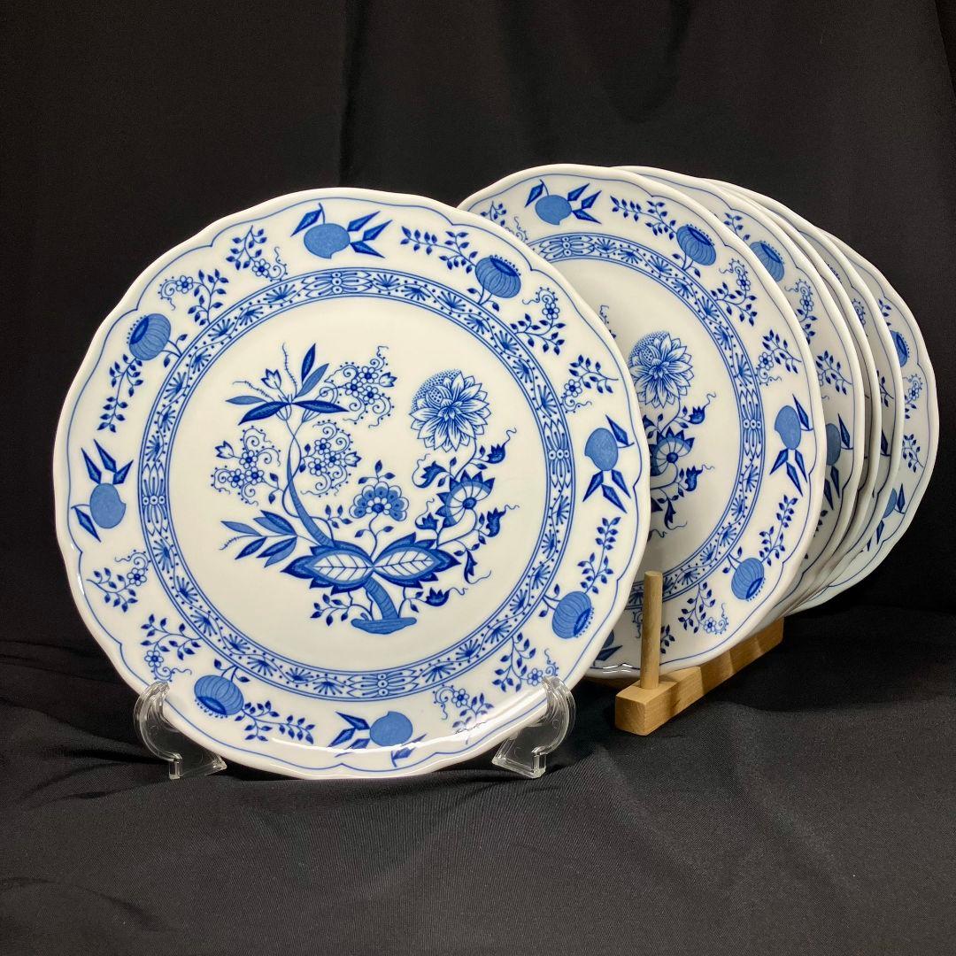 フッチェンロイター ブルーオニオン 大皿 ディナープレート 6客 美品
