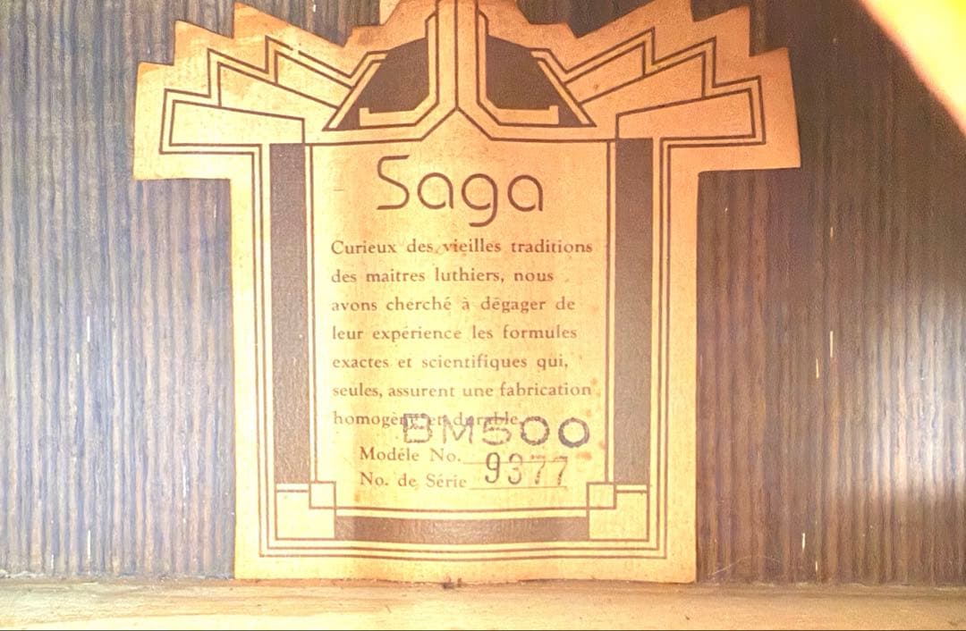 【希少】SAGA JAPAN BM500 Django Jazz Guitar