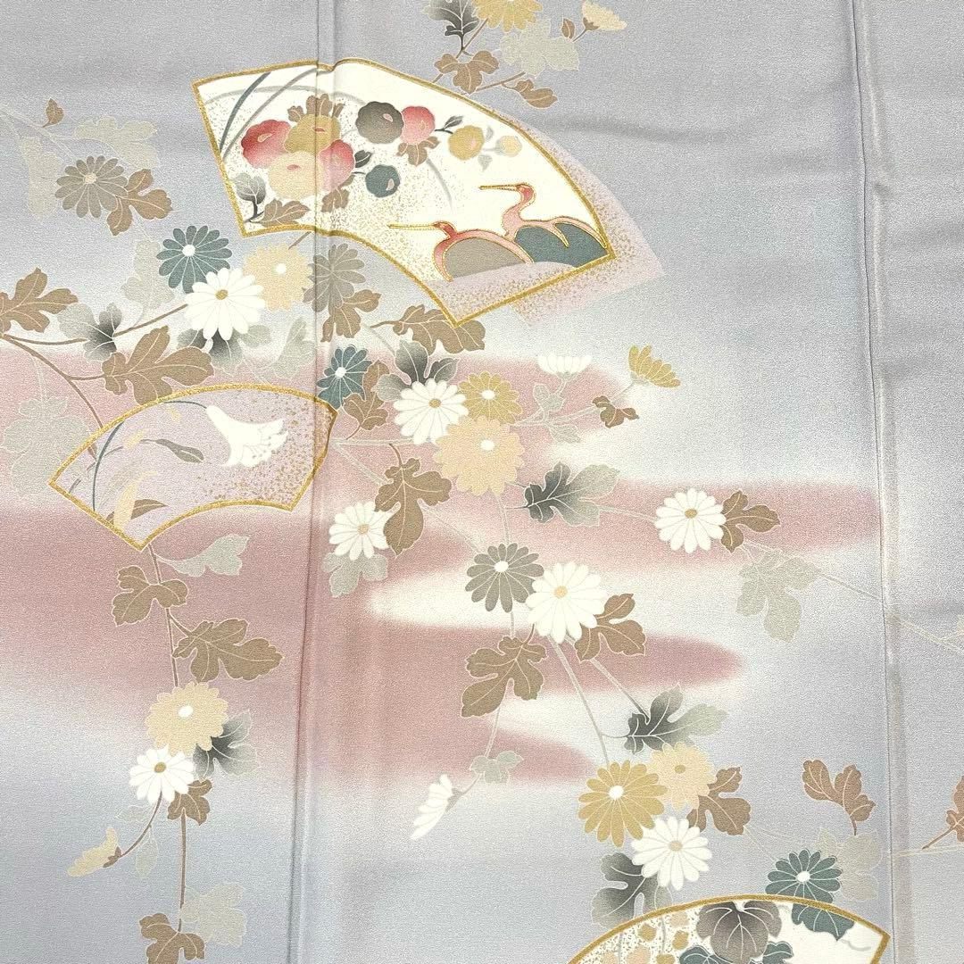 梅乃【175】正絹　訪問着　フルセット　白菫色　淡い　上品　お茶席