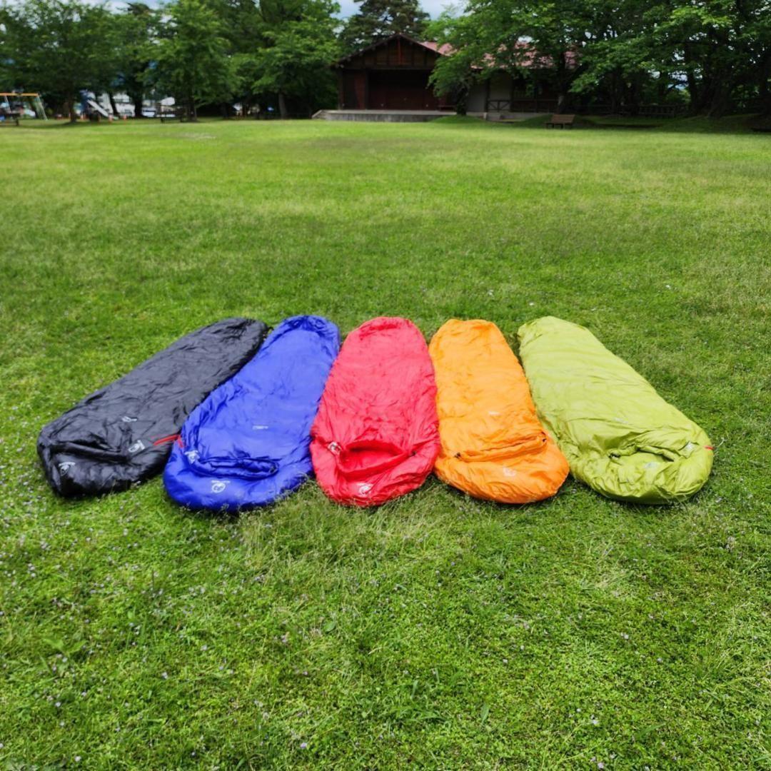 ★SALE★　高級ダウン使用　マミー型　寝袋 ダウンシュラフ　400g　グリーン