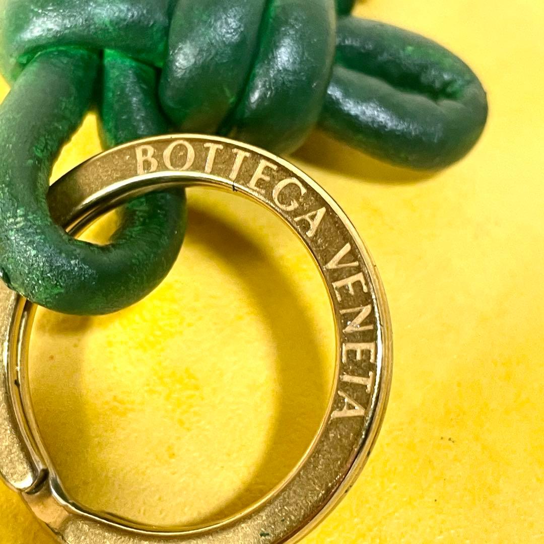 ボッテガヴェネタ　BOTTEGA VENETA キーリング　グリーン　ゴールド