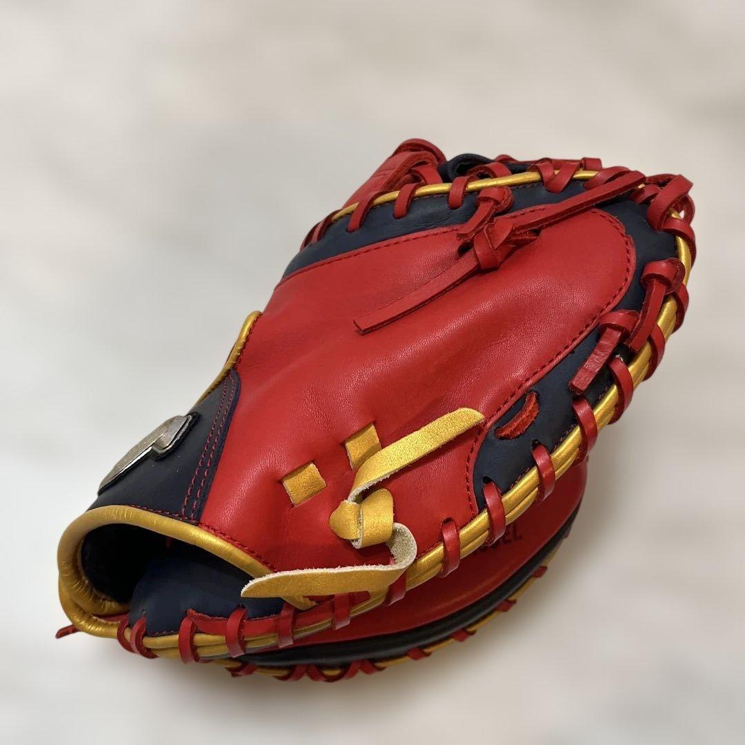 ハタケヤマ 軟式用 キャッチャーミット PRO-288 グローブ レッド