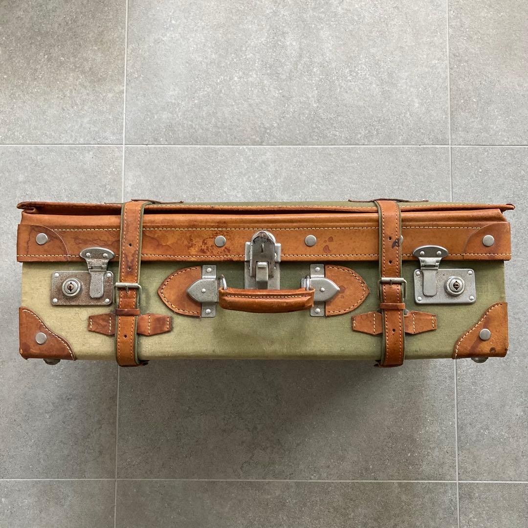 ヴィンテージ トランクケース トランクバッグ レトロ雑貨 古道具 グリーン