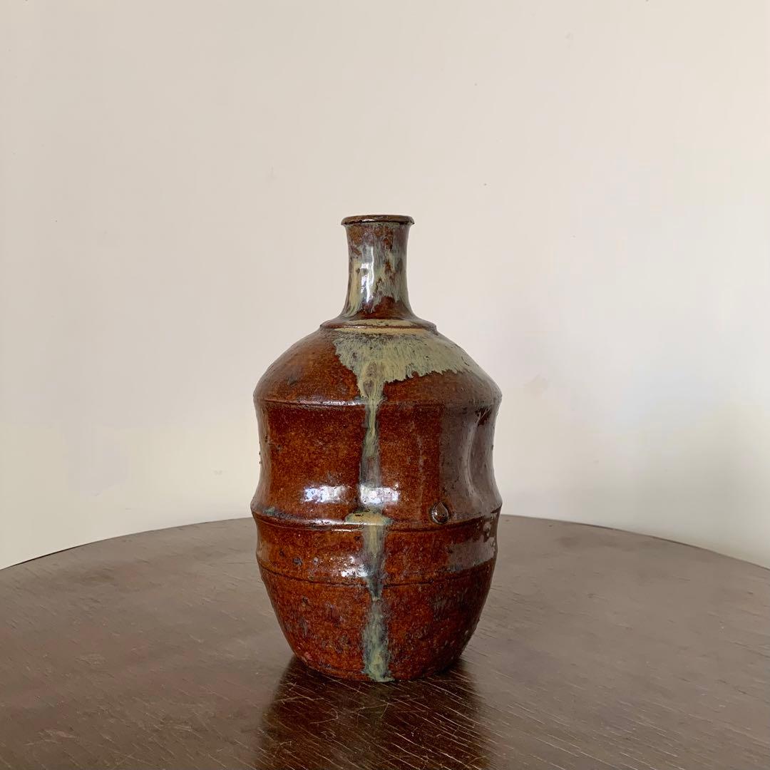 高取焼 小石原焼 上野焼 竹節瓶 油瓶 古美術 古道具 アンティーク