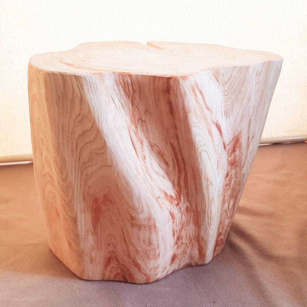 天然アロマ 東濃ひのき 切株スツール・テーブル・無垢無塗装・オーガニック 特大