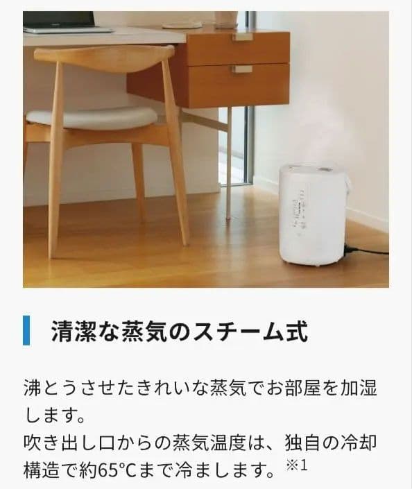 m*.様 未使用　象印 スチーム式加湿器 EE-RU50-WA　ホワイト　3L