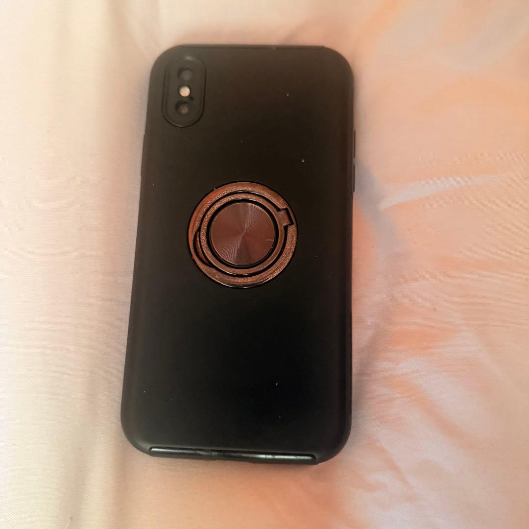 iPhone X ブラック ケース付き