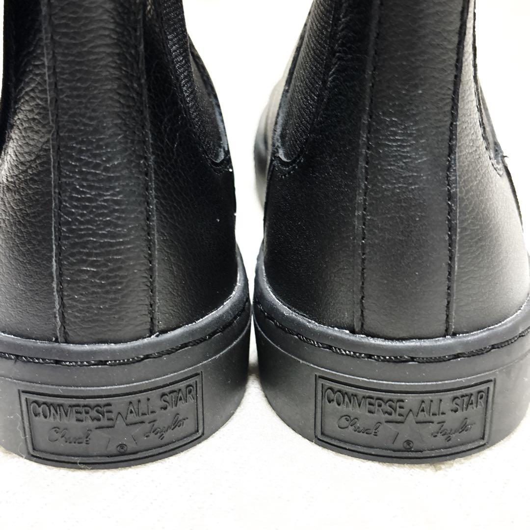 新品 本革 コンバース オールスター クップ エペ WR サイドゴアブーツ 黒
