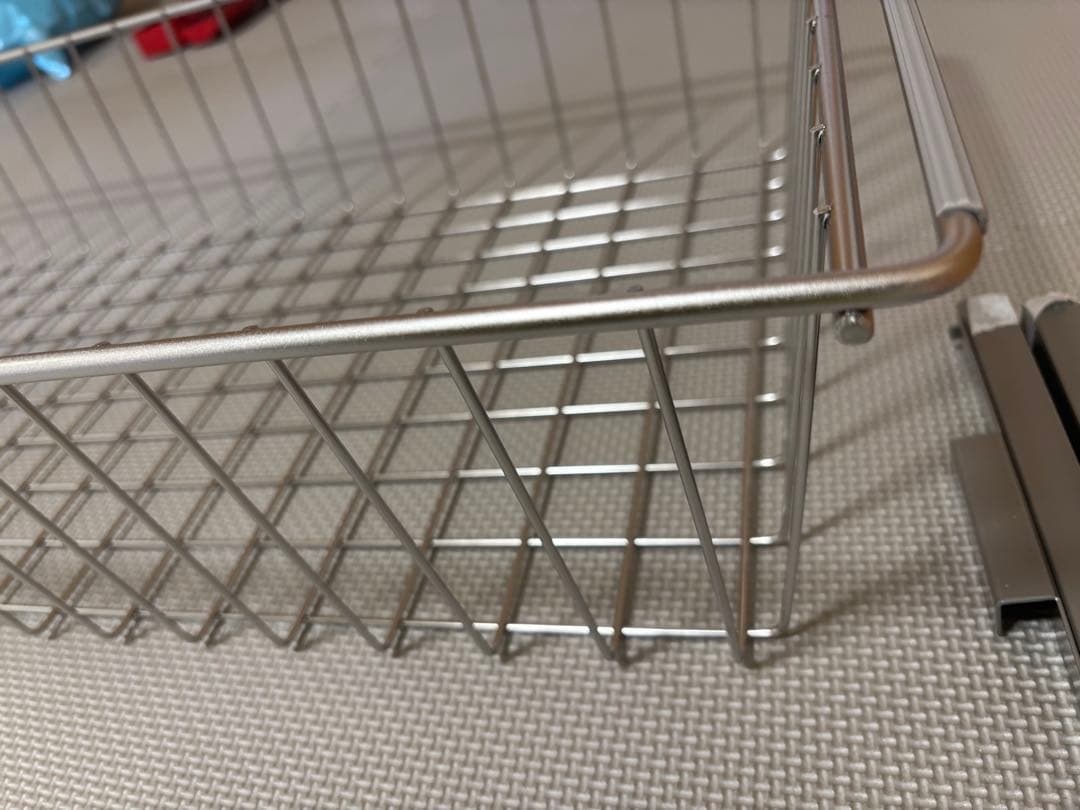 【2個セット】無印良品　ステンレス追加用ワイヤーバスケット幅８４ｃｍ