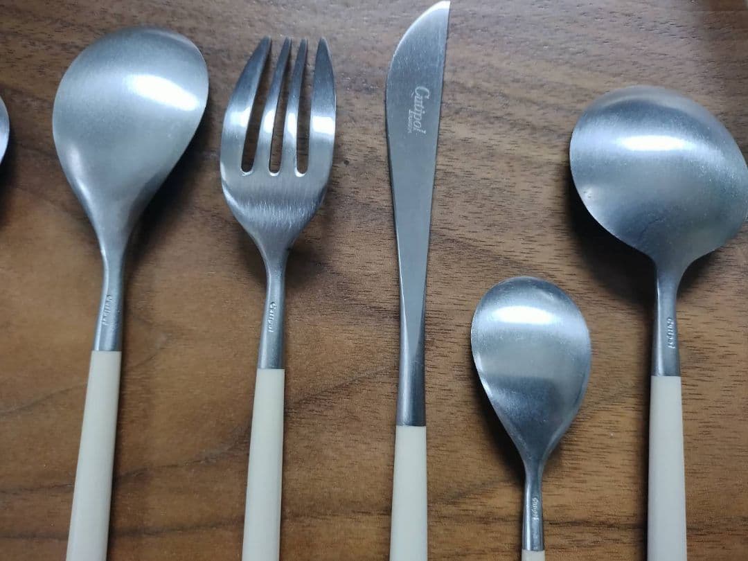 クチポール　カトラリー　シルバー×アイボリー　５種類×２セット　10本