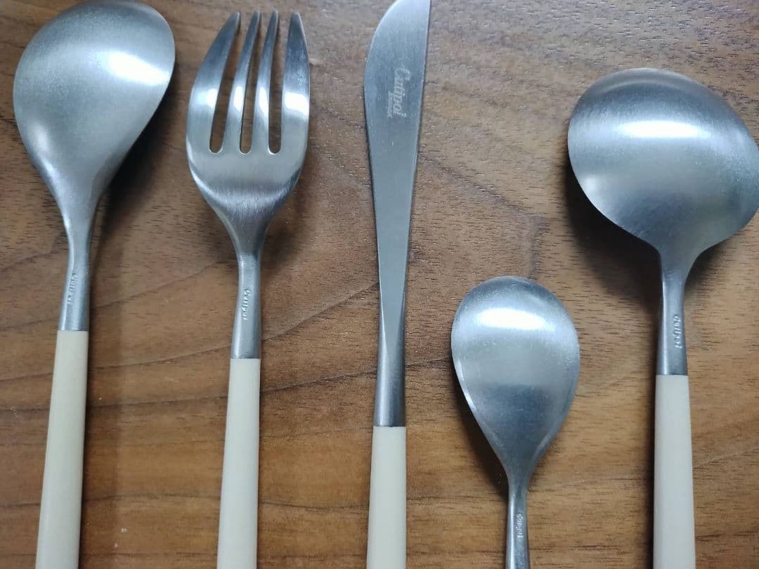 クチポール　カトラリー　シルバー×アイボリー　５種類×２セット　10本