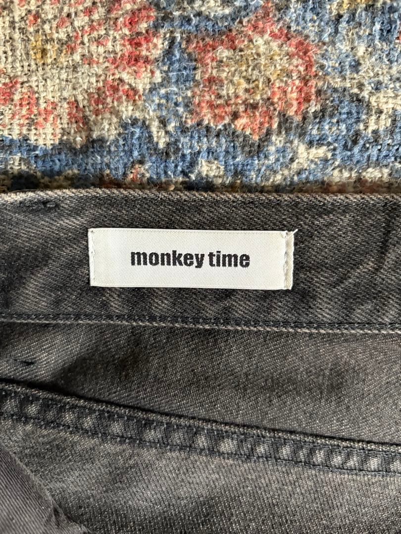 Monkey time - オーバーダイデニムバギーパンツ