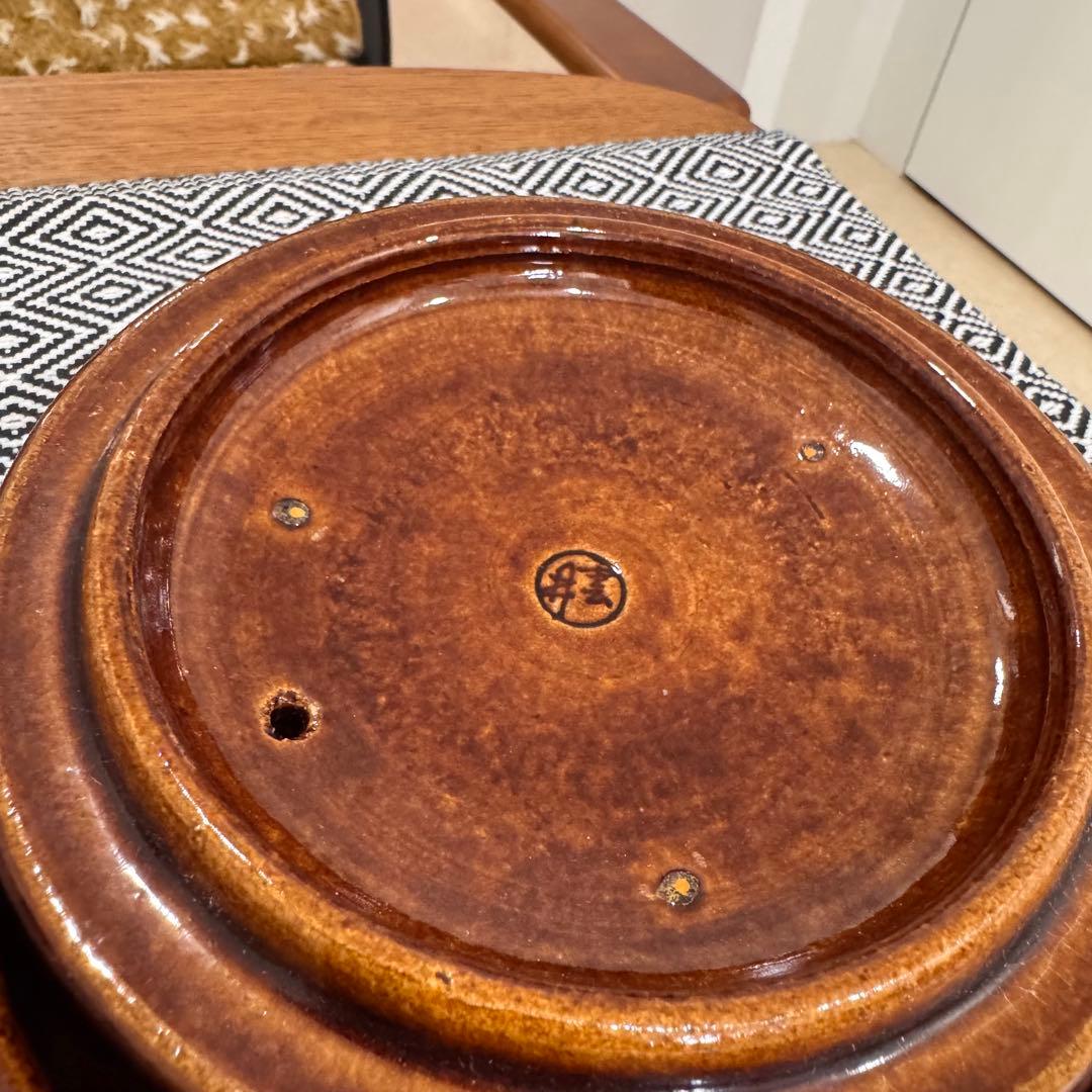 ✴︎ 雲井窯 ✴︎ 土鍋 中川一辺陶 一人鍋 飴釉 美品