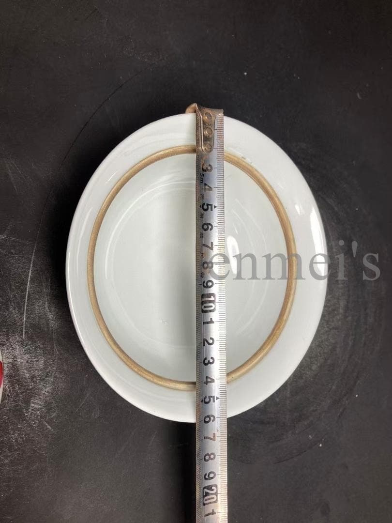 中国古美術・粉彩桃の花蓋碗・広口の茶碗・純手描き・茶道具・陶磁器・文房具・置物