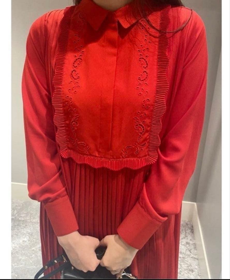 希少サイズ38 CELFORD セルフォードAラインプリーツワンピース