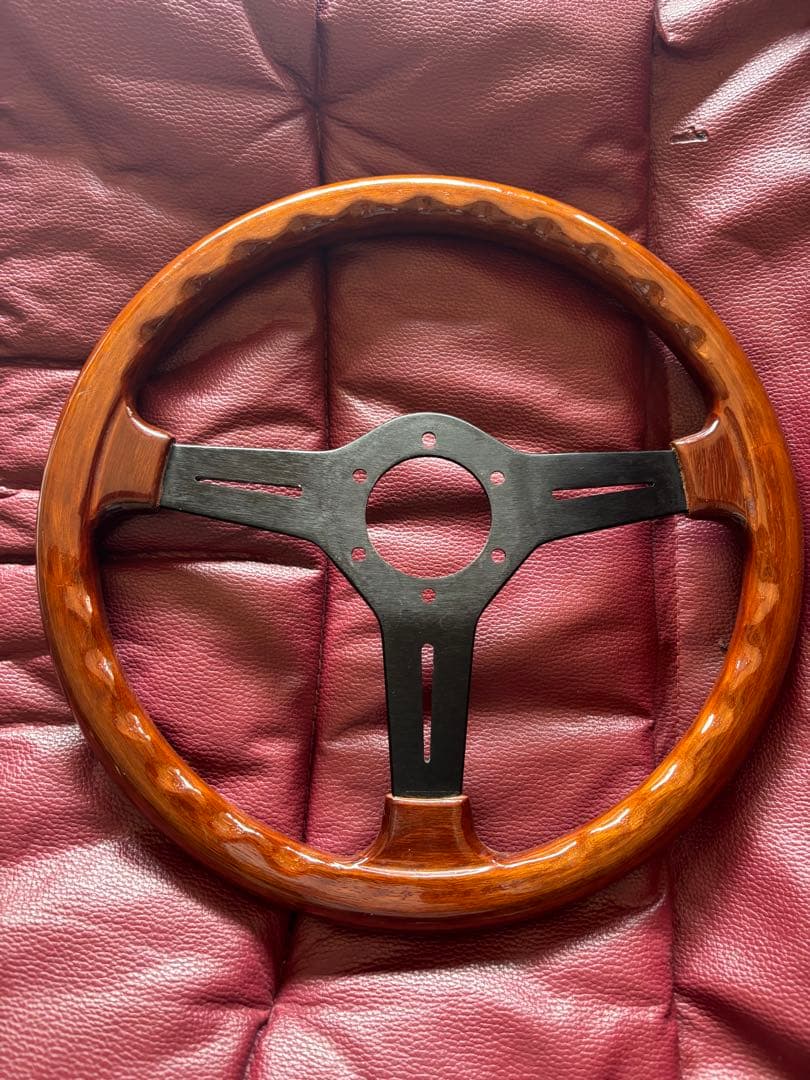 セール早い者勝ち　当時物　ペガサス ウッド ステアリング 350mm ハンドル
