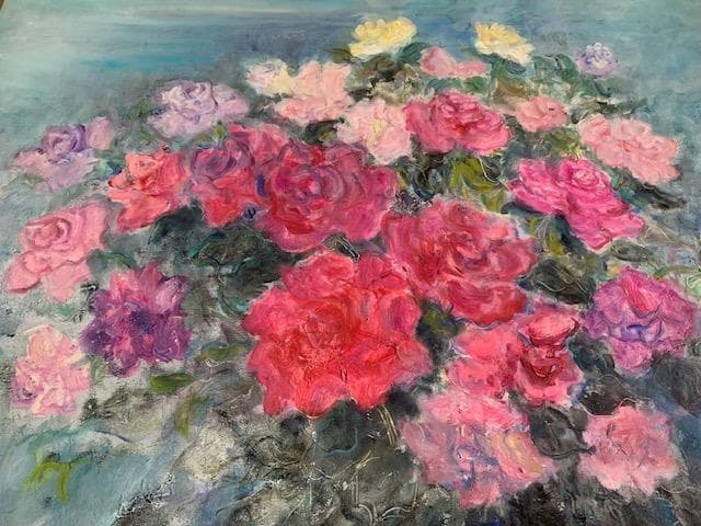 週末限定 価格❗️大型傑作☀️金 登美☀️油彩Ｆ２０号◆評価 ９.６万円／号