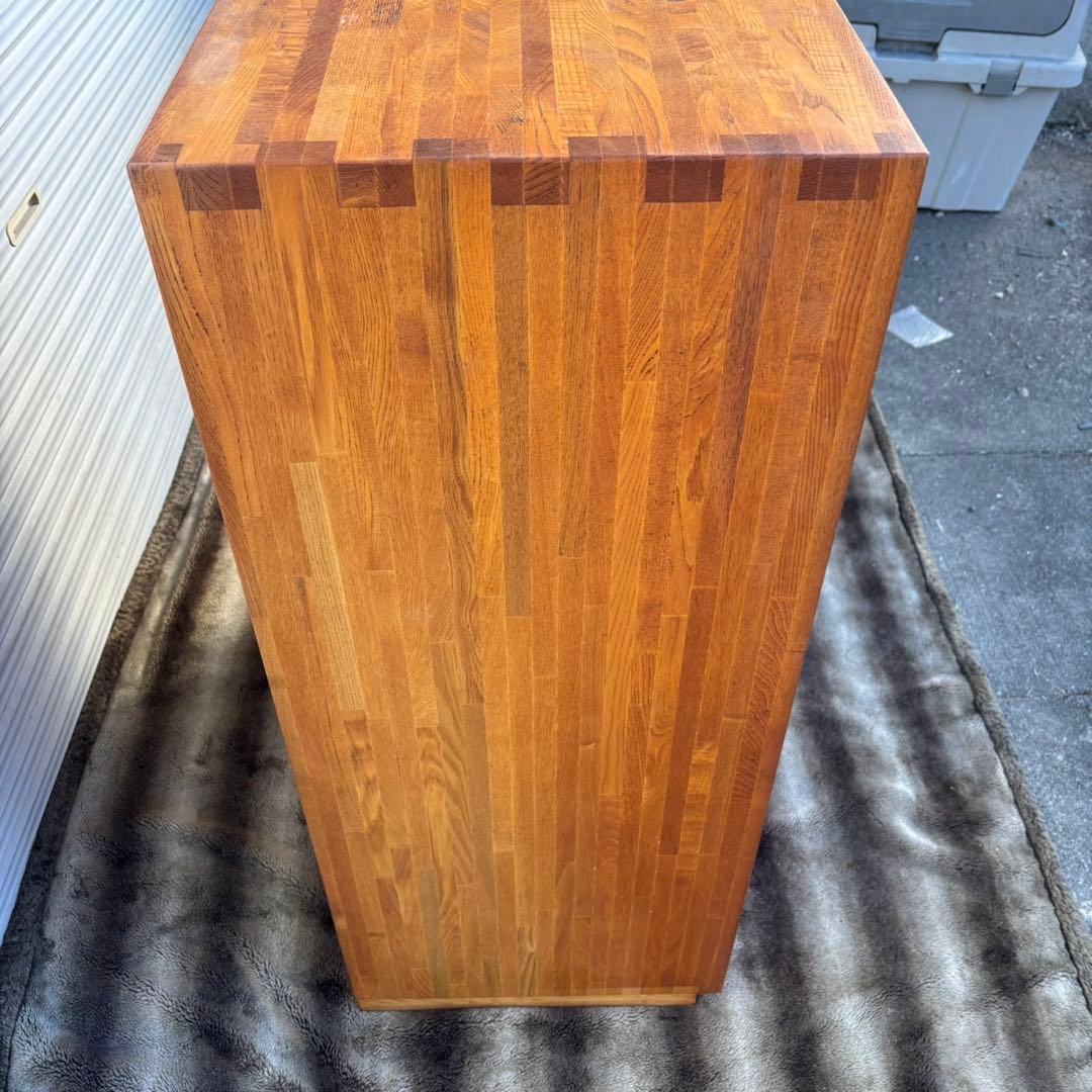 ①木製キャビネット ガラス扉 アンティーク家具 食器棚 キャビネット