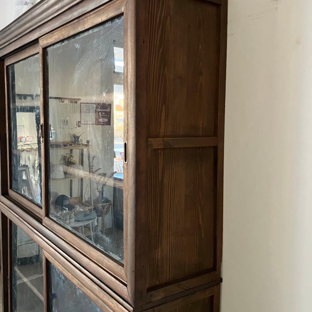 レトロ　ヴィンテージ　古家具　古民家　古道具　食器棚　シェルフ　ガラス棚