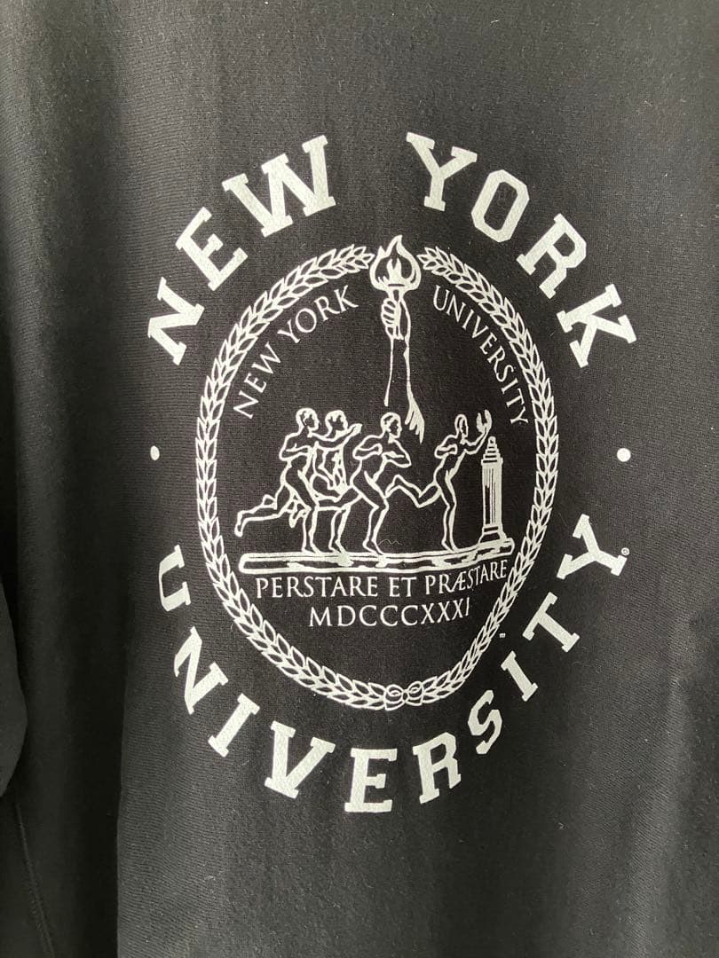 Champion Reverse Weaveニューヨーク大学 ブラック M