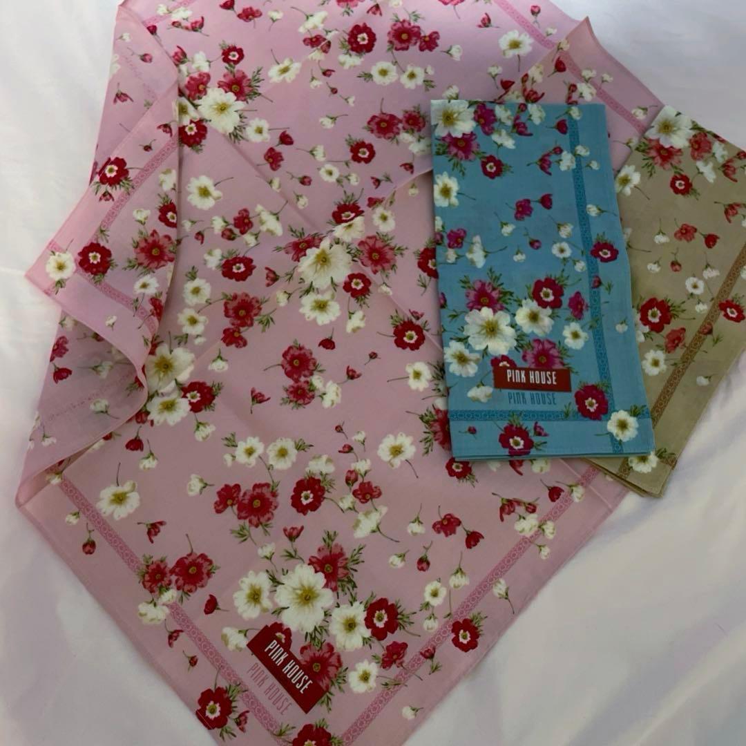 ピンクハウス　ハンカチ3枚セット