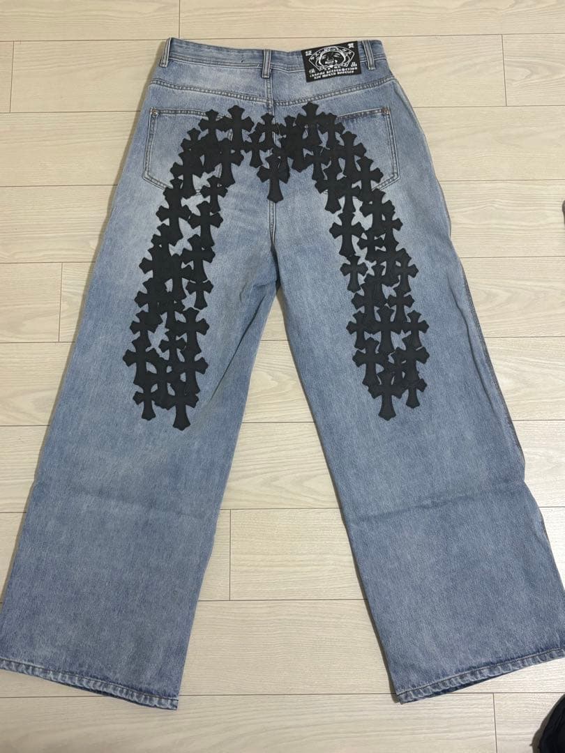 【RYE CHASIN】 CROSS PATCH ART BAGGY DENIM