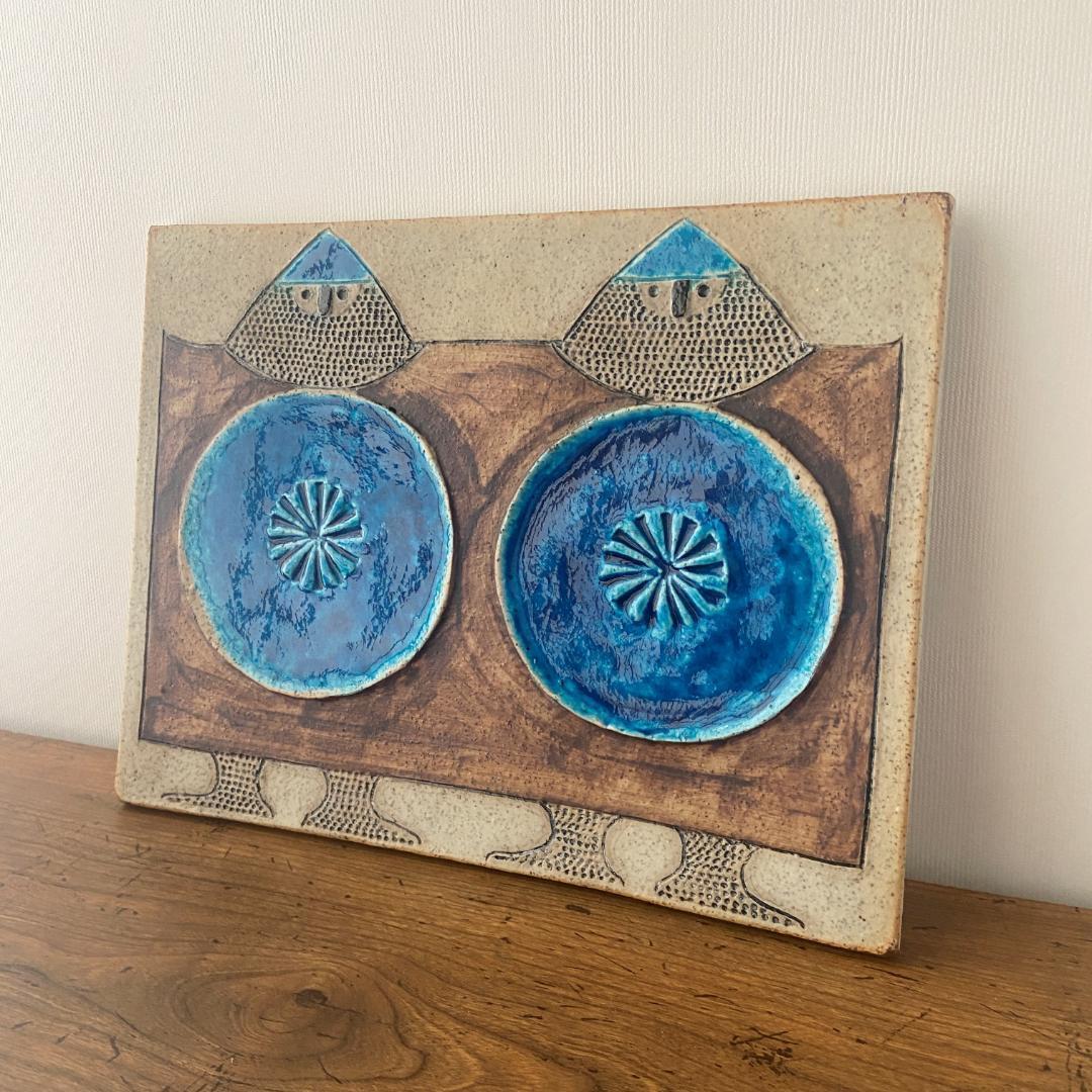 インガーパーソン 陶板 リンドベリ バイキング 壁掛け ロールストランド B