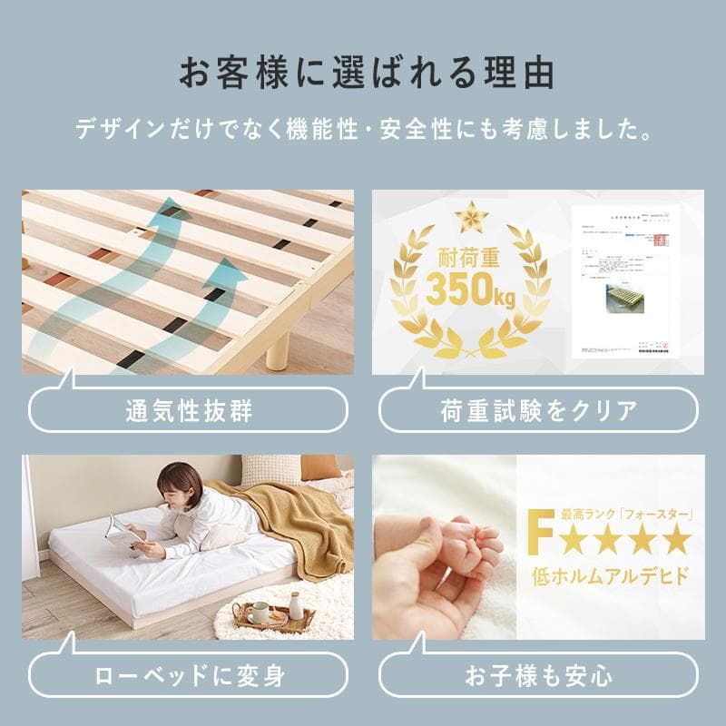 ロースタイルモダンシングルベッド ブラック[8341]