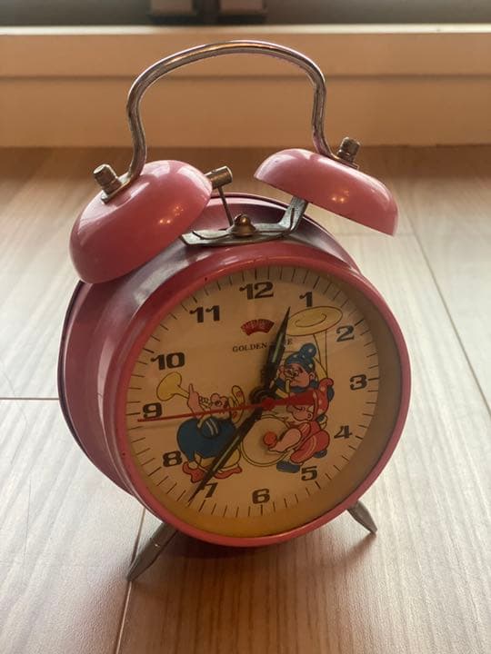 イギリス　ヴィンテージ　アンティーク　ゼンマイ式　置時計　かわいいドワーフ