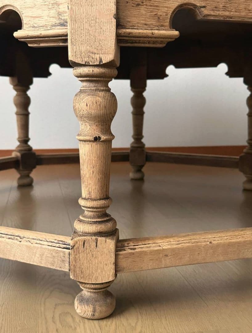 剥離フランスアンティーク家具 ローテーブル