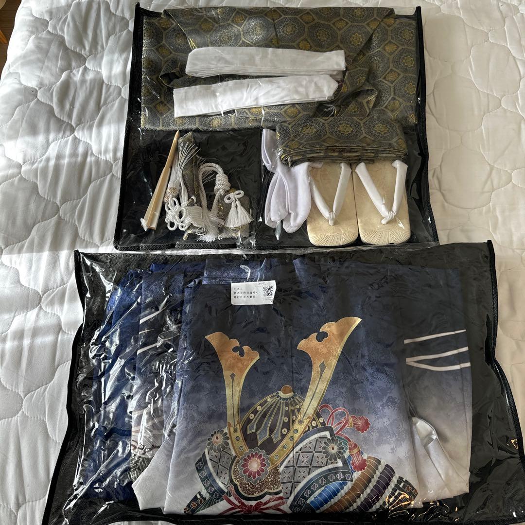 【五歳　七五三用着物12点フルセット】※肩上げ済