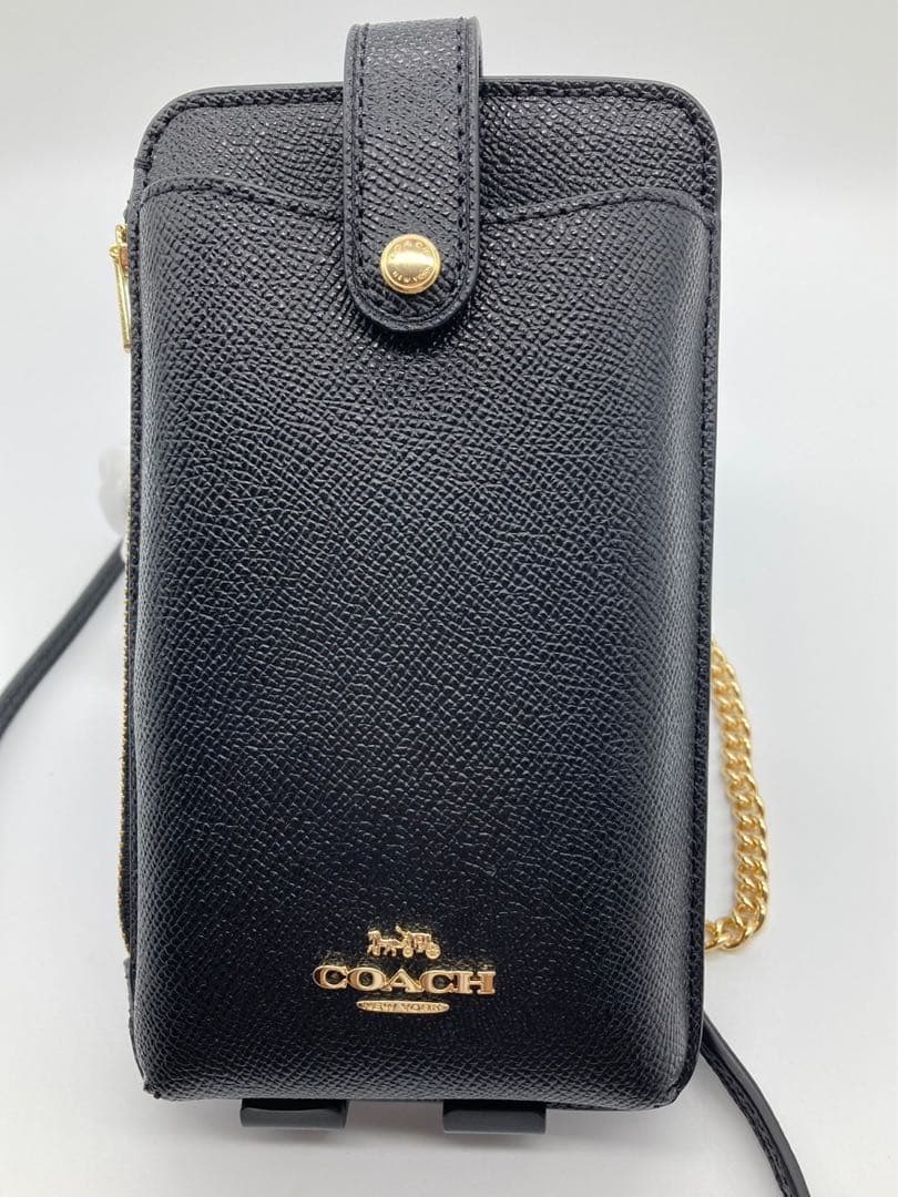 ［レア〕coachコーチ　スマホショルダー　クロスボディ　ブラック
