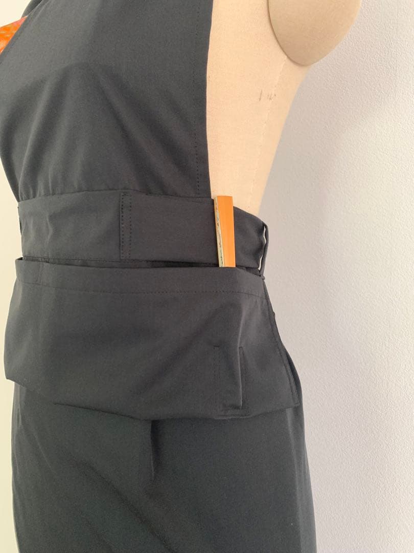 茶道稽古着　二部式　ツイル　Noir 黒