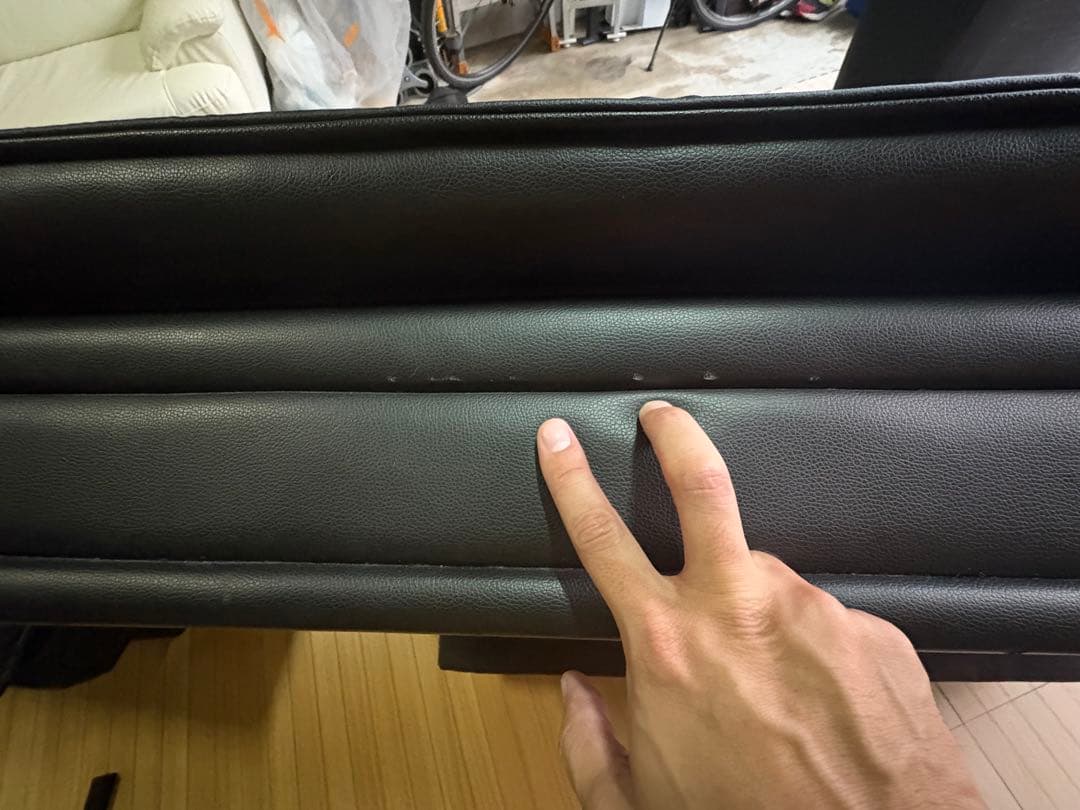 ニトリ　傷・汚れに強い合成皮革 ソファベッド(Nシールド ロック2 RC BK)