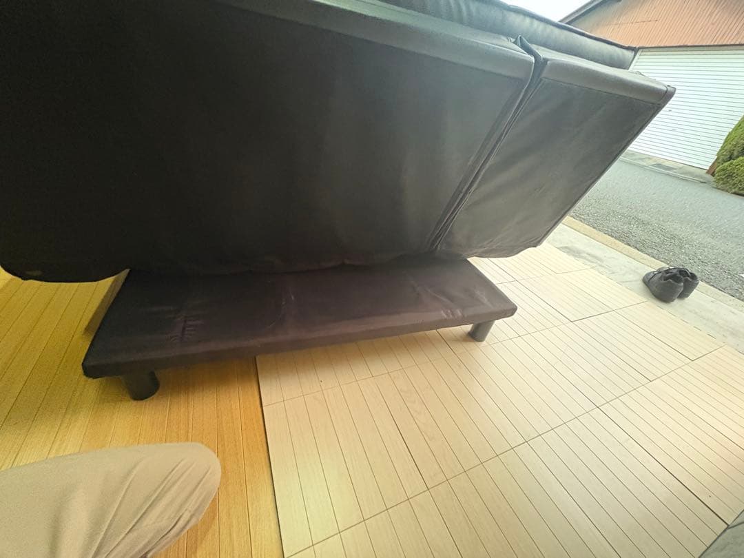 ニトリ　傷・汚れに強い合成皮革 ソファベッド(Nシールド ロック2 RC BK)