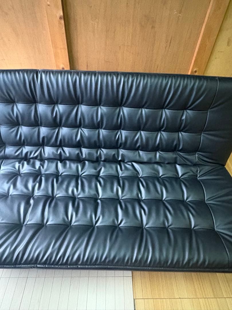 ニトリ　傷・汚れに強い合成皮革 ソファベッド(Nシールド ロック2 RC BK)