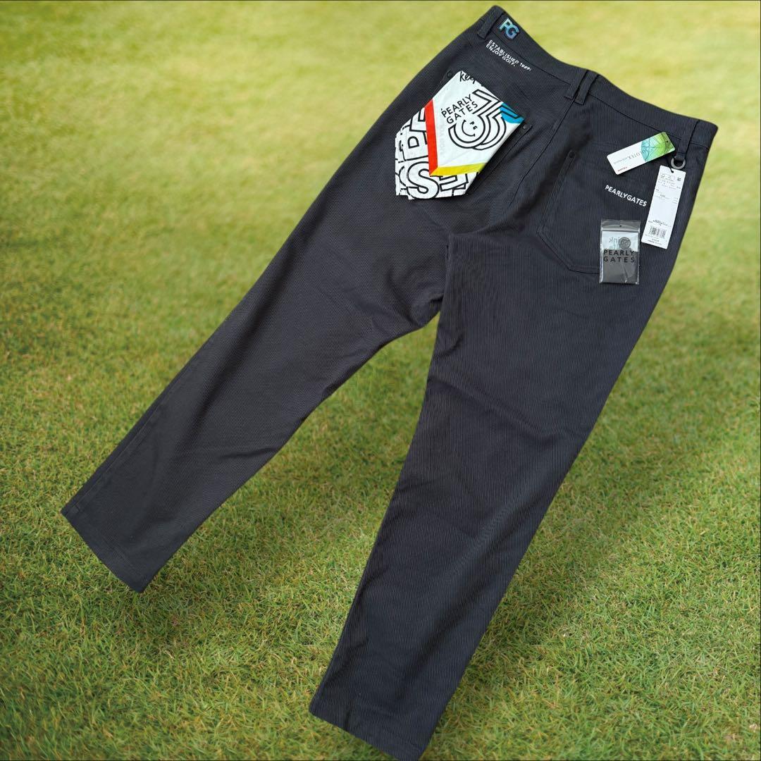 現行モデル　パーリーゲイツ　パンツ　L〜XL相当 グレー　ハンカチ付　コットン