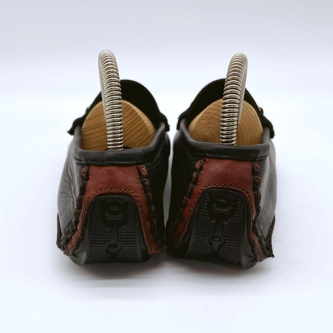 GUCCI ブラックレザー ホースビット ドライビングシューズ