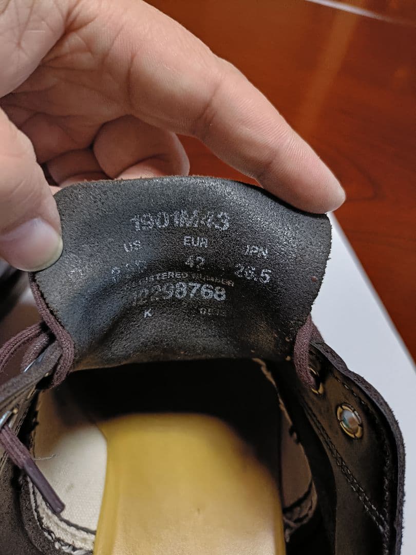 チペワ サービスオックスフォード　1901m43 26.5センチ