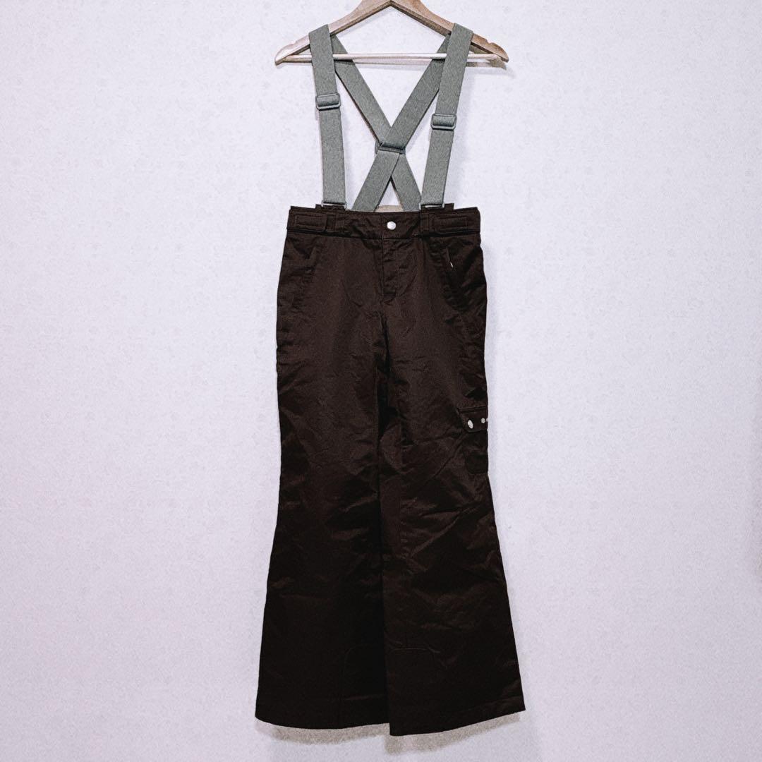 美品 ellesse スキーウェア 上下セット S ミントグリーン ブラウン