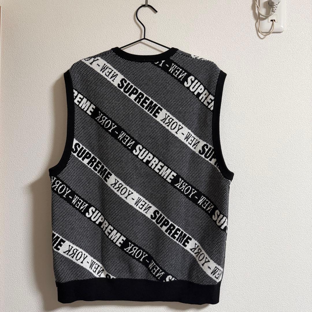 22SS Stripe Sweater Vest/ストライプニットベスト