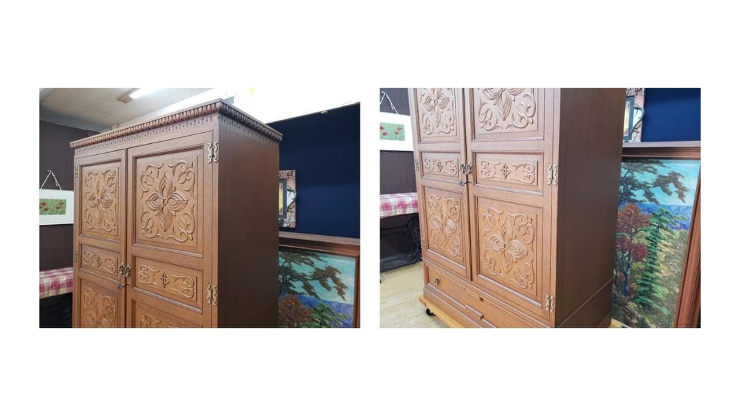 K25　美品　イギリス製　鍵付き　ワードロープ