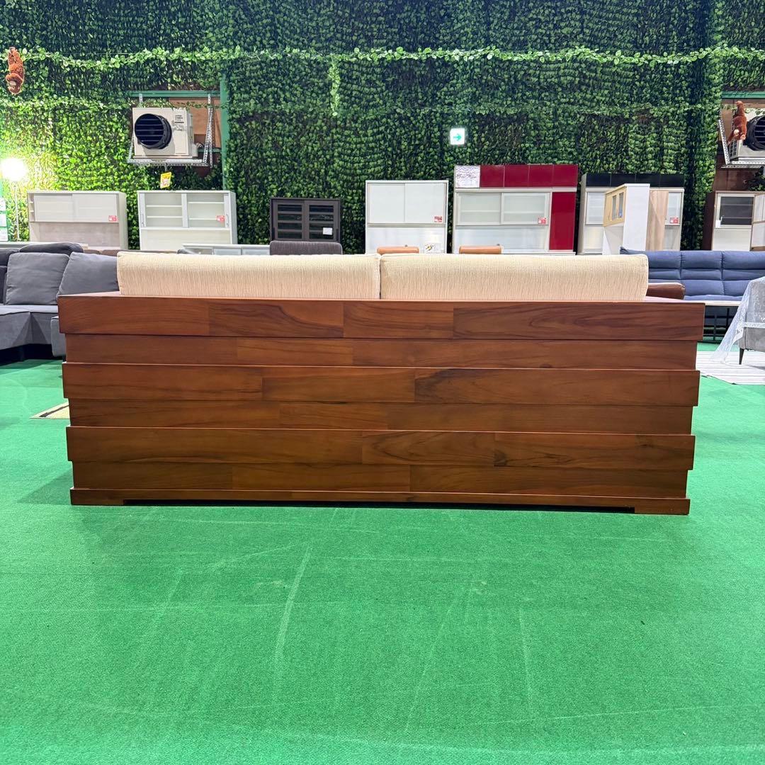 スキャンティーク 2.5人掛けソファ インテリア 木製 N002