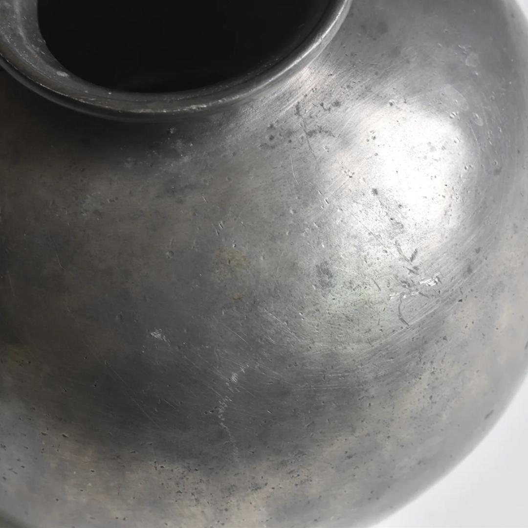 フランスアンティーク　ピューター フラワーベース　フラワーポット　ブロカント