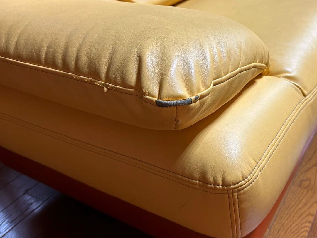 ソファ3人がけ 黄色